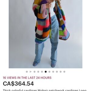 Colorful Patchwork Cardigan, bought from Etsy. New and never worn.